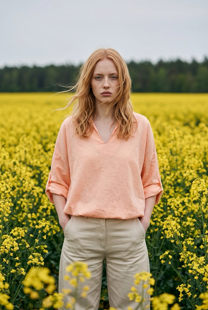 Blouse Béa-coton & coupe fluide