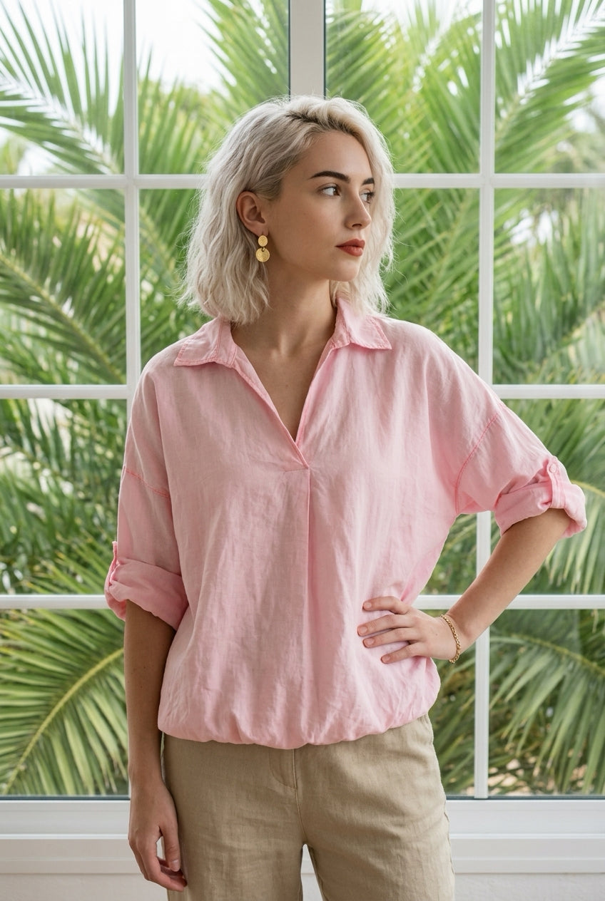 Blouse Béa-coton & coupe fluide