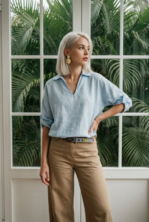 Blouse Béa-coton & coupe fluide